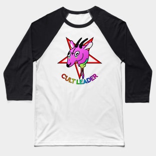 Cult leader pink colorful goat Baseball T-Shirt